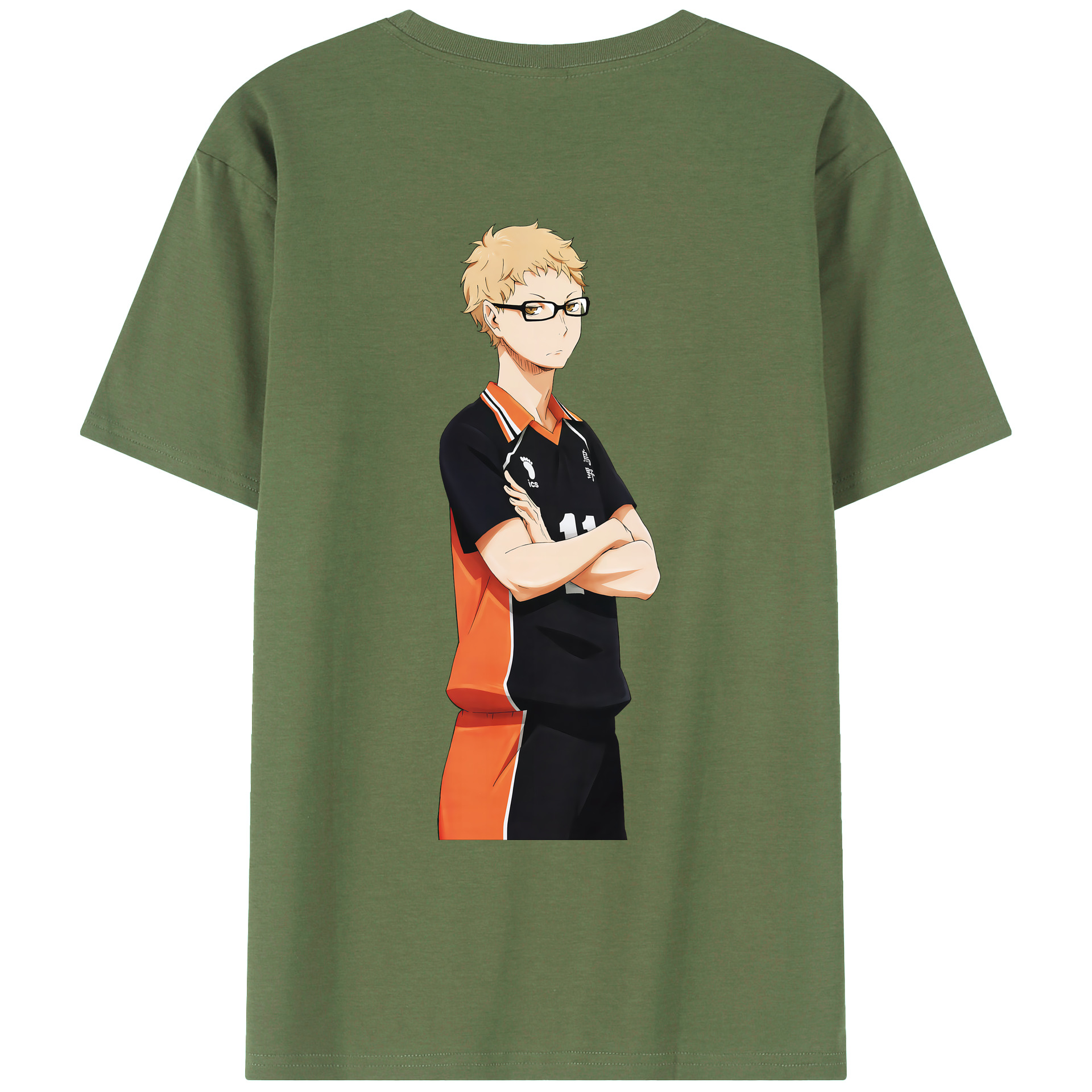 （画像用） ハイキュー!! Haikyu!! 綿100％ メンズ半袖Tシャツ（バックプリント） 通気性